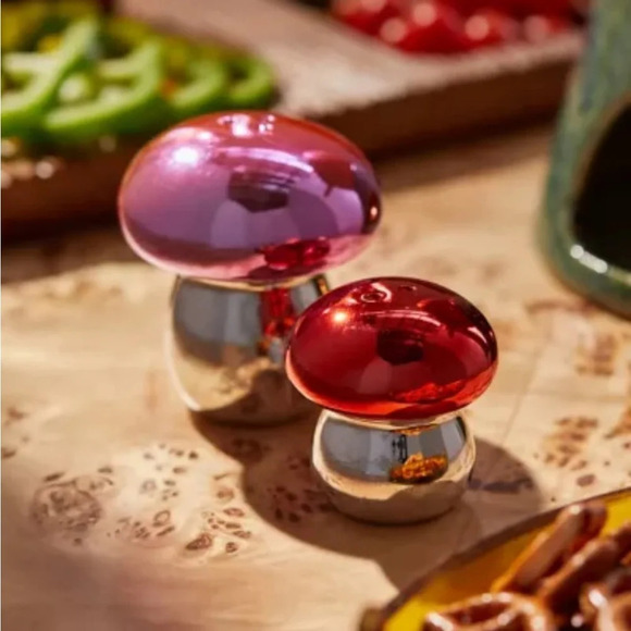 NWT Urban Outfitters Mushroom Salt And Pepper Shaker Set - Picture 3 of 11